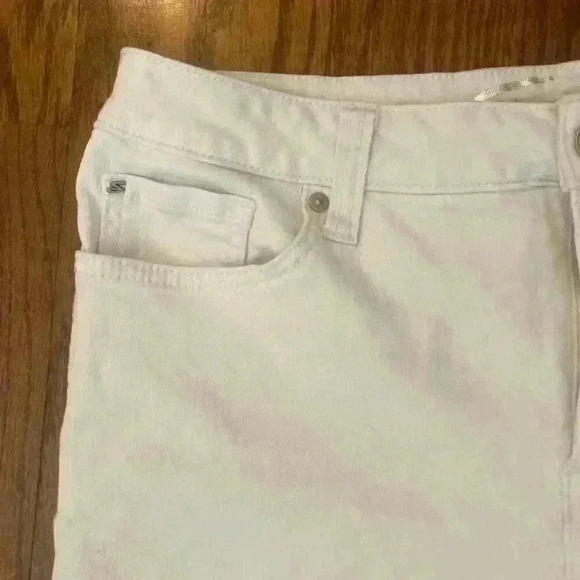 Seven 7 Jeans Denim Cutoff Weekend Shorts size 12 raw hem with Stretch Summer - Picture 5 of 8